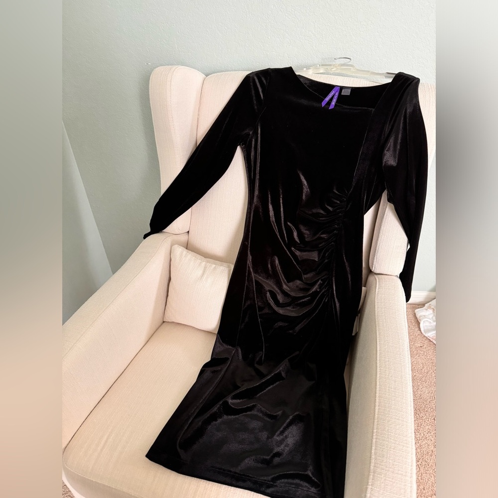 Velvet Ruched Seraphine Maternity Dress